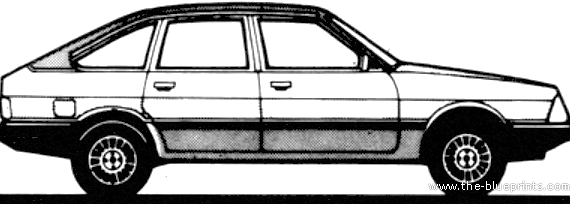 Talbot Alpine (1981) - Тальбот - чертежи, габариты, рисунки автомобиля