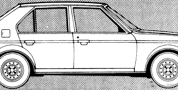 Talbot Horizon 1100 LS (1980) - Тальбот - чертежи, габариты, рисунки автомобиля