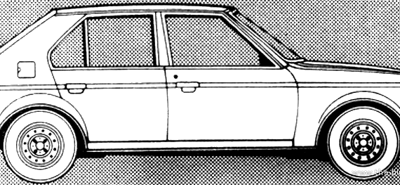 Talbot Horizon GLS (1980) - Тальбот - чертежи, габариты, рисунки автомобиля
