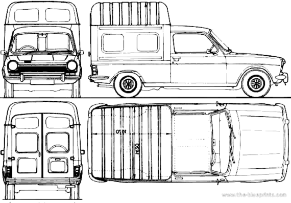 Talbot Simca 1100 Van High Roof (1984) - Тальбот - чертежи, габариты, рисунки автомобиля