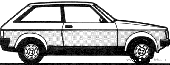 Talbot Sunbeam (1981) - Тальбот - чертежи, габариты, рисунки автомобиля