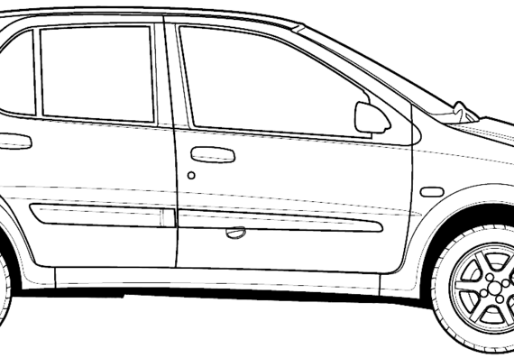 Tata Indica (2013) - Тата - чертежи, габариты, рисунки автомобиля