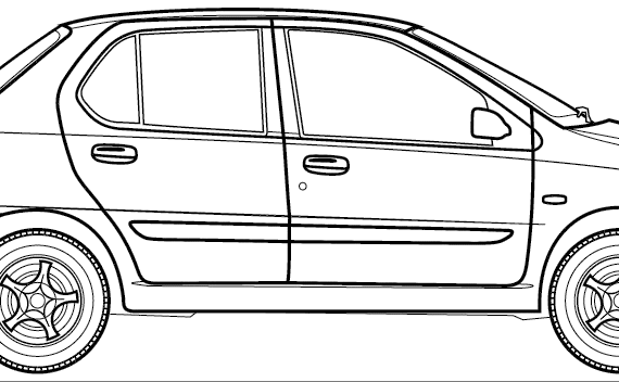 Tata Indigo Tdi (2004) - Tata - drawings, dimensions, pictures of the car