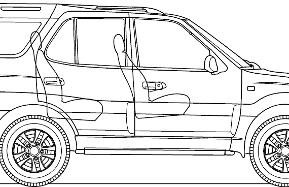Tata Safari DICOR (2005) - Тата - чертежи, габариты, рисунки автомобиля