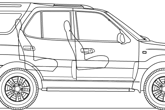 Tata Safari DICOR (2007) - Тата - чертежи, габариты, рисунки автомобиля
