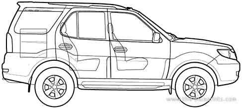 Tata Safari Storme (2013) - Тата - чертежи, габариты, рисунки автомобиля