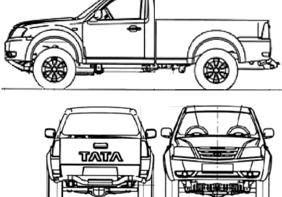 Tata Xenon (2008) - Тата - чертежи, габариты, рисунки автомобиля