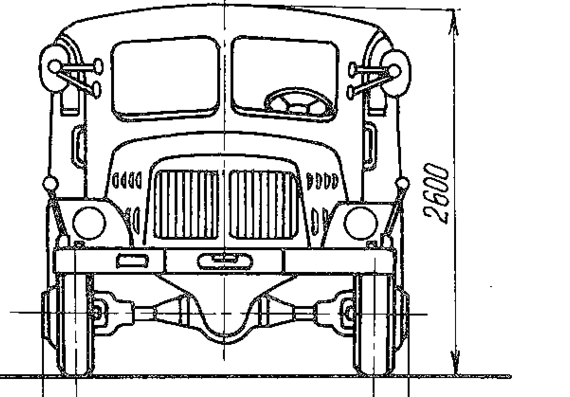 Tatra 141 (1957) - Татра - чертежи, габариты, рисунки автомобиля
