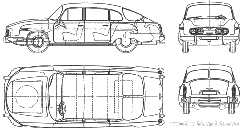 Tatra 2-603 (1972) - Татра - чертежи, габариты, рисунки автомобиля