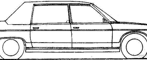 Tatra 613-K - Татра - чертежи, габариты, рисунки автомобиля