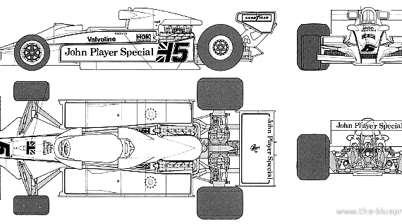 Team Lotus JPS Mk. III - Лотус - чертежи, габариты, рисунки автомобиля