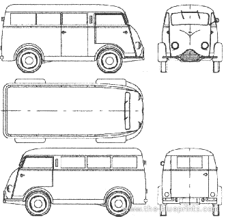 Tempo Wiking Kombi (1953) - Темпо - чертежи, габариты, рисунки автомобиля
