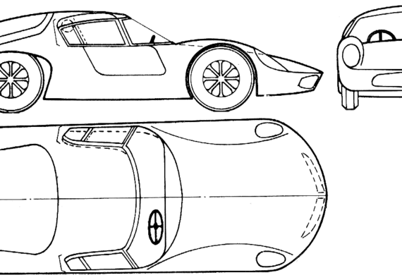 Tojeiro Climax Le Mans (1962) - Разные автомобили - чертежи, габариты, рисунки автомобиля