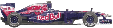 Toro Rosso Ferrari STR06 F1 GP (2011) - Разные автомобили - чертежи, габариты, рисунки автомобиля