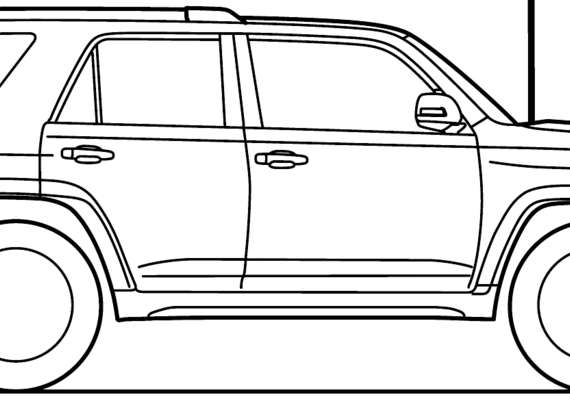 Toyota 4Runner (2013) - Тальбот - чертежи, габариты, рисунки автомобиля