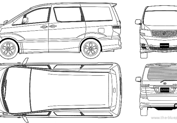 Toyota Alphard (2004) - Toyota - drawings, dimensions, pictures of the car