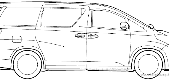 Toyota Alphard (2012) - Тойота - чертежи, габариты, рисунки автомобиля