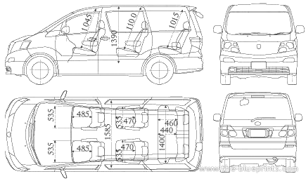 Toyota Alphard G (2005) - Toyota - drawings, dimensions, pictures of the car