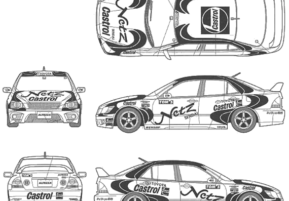 Toyota Altezza Castrol - Toyota - drawings, dimensions, pictures of the car