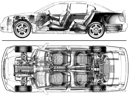 Toyota Aristo - Тойота - чертежи, габариты, рисунки автомобиля