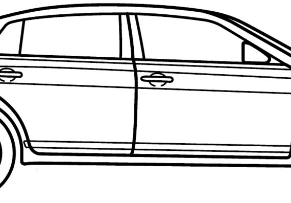 Toyota Avalon (2010) - Тойота - чертежи, габариты, рисунки автомобиля