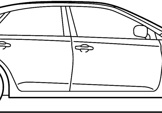 Toyota Avalon (2013) - Тойота - чертежи, габариты, рисунки автомобиля
