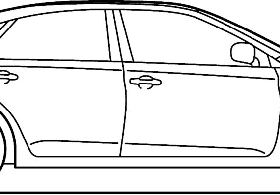Toyota Avalon (2014) - Тойота - чертежи, габариты, рисунки автомобиля