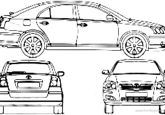 Toyota Avensis 5-Door (2006) - Тойота - чертежи, габариты, рисунки автомобиля