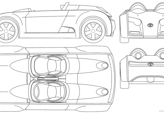 Toyota CSS (2003) - Тойота - чертежи, габариты, рисунки автомобиля