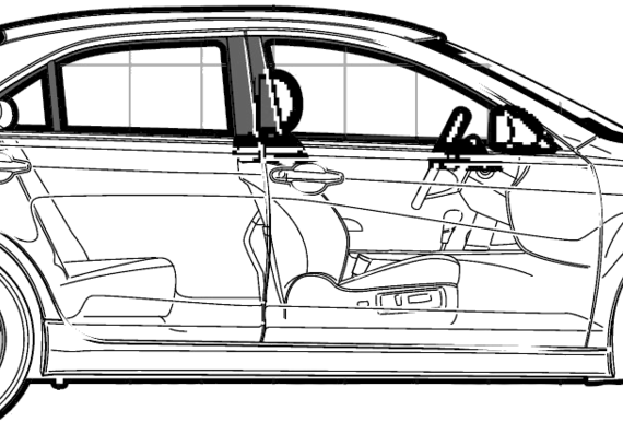 Toyota Camry SE V6 (2006) - Тойота - чертежи, габариты, рисунки автомобиля