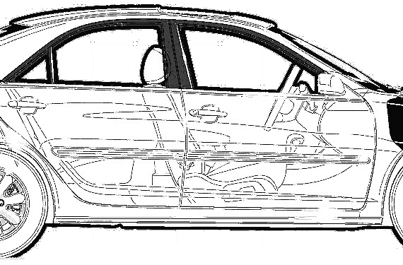 Toyota Camry XLE (2003) - Тойота - чертежи, габариты, рисунки автомобиля