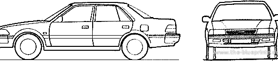 Toyota Carina II (1988) - Тойота - чертежи, габариты, рисунки автомобиля