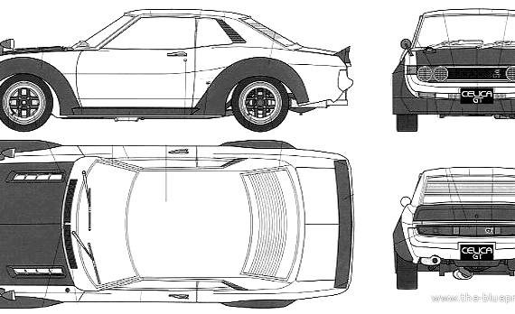 Toyota Celica 1600GT Race Configuration - Тойота - чертежи, габариты, рисунки автомобиля