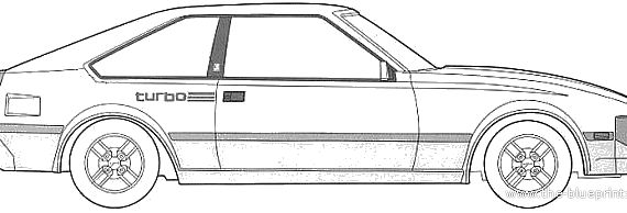 Toyota Celica A60 XX Turbo - Тойота - чертежи, габариты, рисунки автомобиля