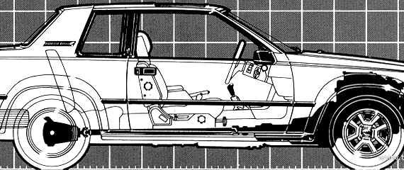 Toyota Celica GTS (1983) - Тойота - чертежи, габариты, рисунки автомобиля