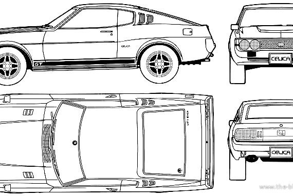Toyota Celica Liftback 2000GT (1973) - Тойота - чертежи, габариты, рисунки автомобиля