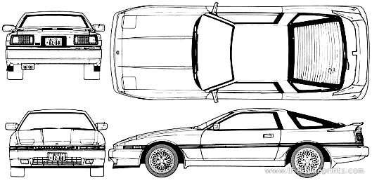Toyota Celica Supra 3.0 GT Twin-Cam (1989) - Toyota - drawings, dimensions, pictures of the car