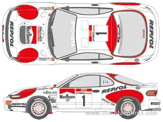 Toyota Celica Turbo GT-4 (1993) - Toyota - drawings, dimensions, pictures of the car