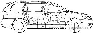 Toyota Corola Fielder (2006) - Тойота - чертежи, габариты, рисунки автомобиля