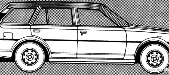 Toyota Corolla 1.3 Estate (1981) - Тойота - чертежи, габариты, рисунки автомобиля