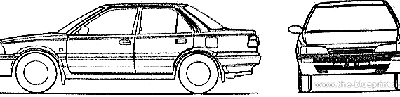 Toyota Corolla 4-Door (1989) - Toyota - drawings, dimensions, pictures of the car