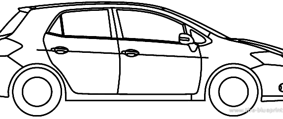 Toyota Corolla 5-Door AU (2012) - Тойота - чертежи, габариты, рисунки автомобиля