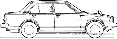 Toyota Corolla E70 (1979) - Тойота - чертежи, габариты, рисунки автомобиля