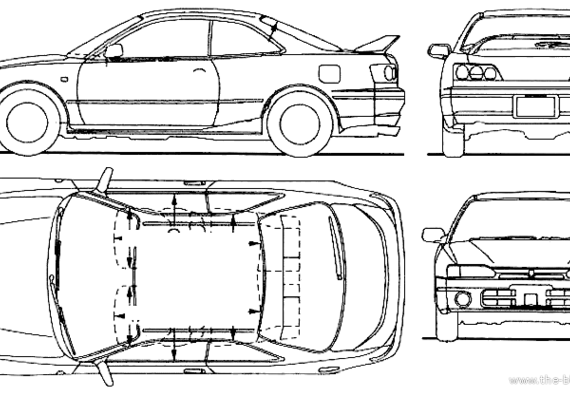 Toyota Corolla Levine (1998) - Тойота - чертежи, габариты, рисунки автомобиля