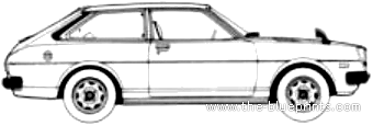 Toyota Corolla Sprinter Liftback (1976) - Тойота - чертежи, габариты, рисунки автомобиля
