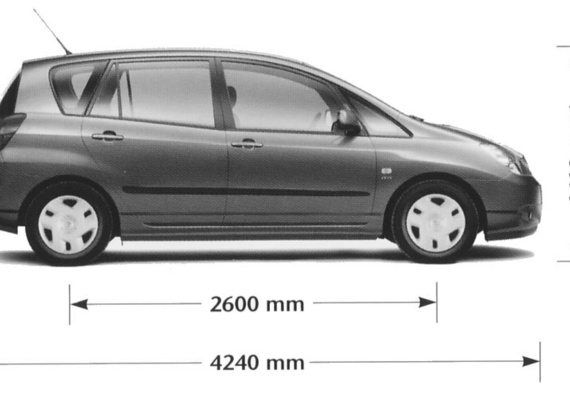 Toyota Corolla Verso - Toyota - drawings, dimensions, pictures of the car