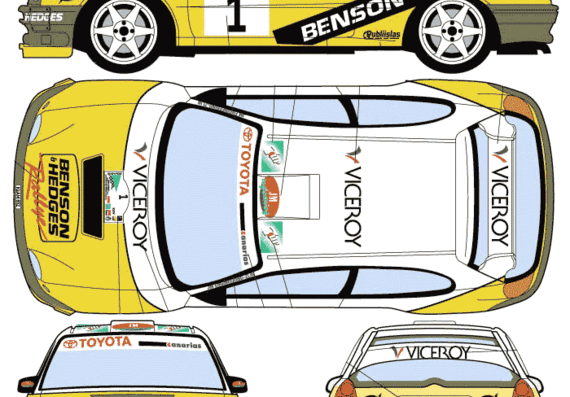 Toyota Corolla WRC (1998) - Toyota - drawings, dimensions, pictures of the car