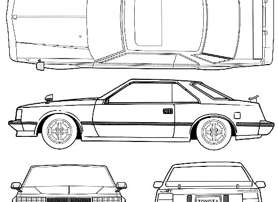 Toyota Corona 2000GT Hardtop - Тойота - чертежи, габариты, рисунки автомобиля