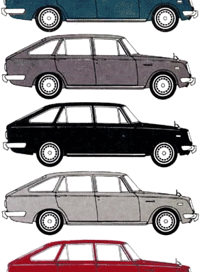 Toyota Corona 5-Door (1965) - Тойота - чертежи, габариты, рисунки автомобиля