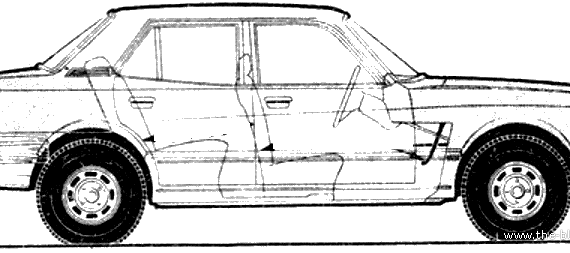 Toyota Cressida DL (1979) - Тойота - чертежи, габариты, рисунки автомобиля